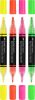 FABER-CASTELL Dekormarker készlet, 1,0/3,0 mm, kétvégű, akril, FABER-CASTELL "Shake&Paint", 4 különböző neon szín