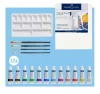 FABER-CASTELL Akrilfesték készlet festővászonnal, tubusos, FABER-CASTELL "Creative Studio", 12 különböző szín