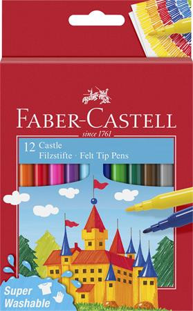 FABER-CASTELL Filctoll készlet, FABER-CASTELL, 12 különböző szín"Castle"