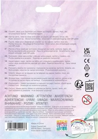 FABER-CASTELL Filctoll készlet, FABER-CASTELL "Unikornis" 10 különböző szín + 3 csillámos