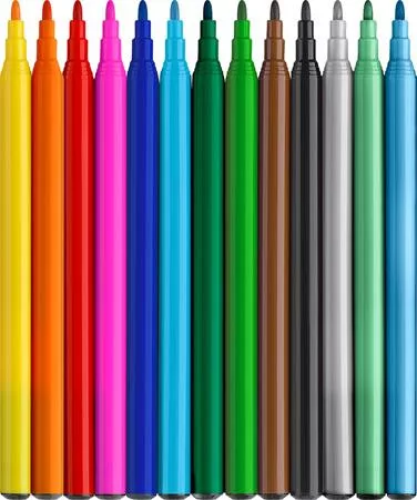 FABER-CASTELL Filctoll készlet, FABER-CASTELL "Dinoszaurusz" 10 különböző szín + 3 metál
