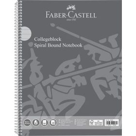   FABER-CASTELL Spirálfüzet, A4, vonalas, 80 lap, perforált, lyukasztott,  FABER-CASTELL