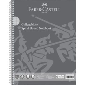   FABER-CASTELL Spirálfüzet, A4, kockás, 80 lap, perforált, lyukasztott, FABER-CASTELL