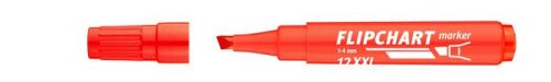 ICO Flipchart marker, 1-4 mm, vágott, ICO "Artip 12 XXL", piros