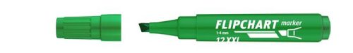 ICO Flipchart marker, 1-4 mm, vágott, ICO "Artip 12 XXL", zöld