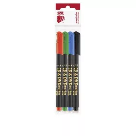   ICO Alkoholos marker készlet, CD/DVD, 0,5 mm, ICO, 4 különböző szín