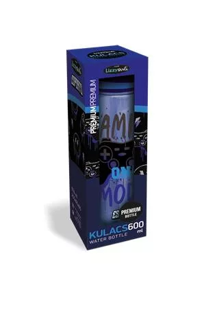 LIZZYSULI Kulacs, 600 ml, LIZZYSULI, Esports Gamer on duty, fekete