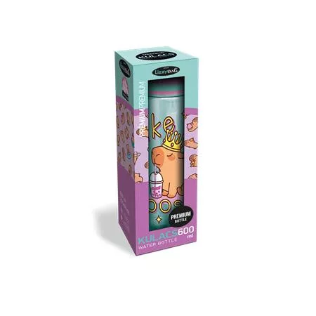 LIZZYSULI Kulacs, 600 ml, LIZZYSULI, Lollipop Capybara, zöld-lila