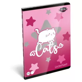   LIZZYSULI Füzet, tűzött, A5, lecke, 40 lap, LIZZYSULI, "Kit tok Stars Purrfect"