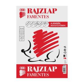 ICO Rajzlap, famentes, A4, 120 g/m2, ICO "Süni"