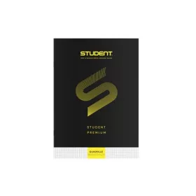   ICO Füzet, tűzött, A4, kockás, 32 lap, ICO "Student Premium", "87-32", fekete