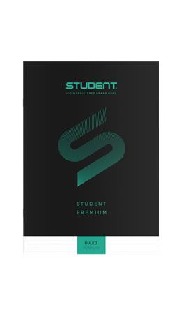 ICO Füzet, tűzött, A4, vonalas, 32 lap, ICO "Student Premium", "81-32", fekete