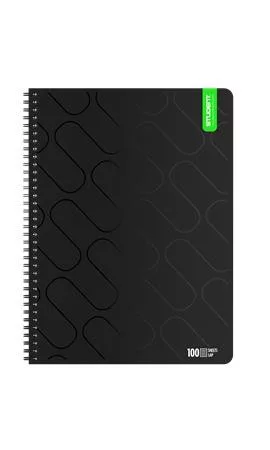 ICO Spirálfüzet, A4, vonalas, 100 lap, ICO "Student Premium", vegyes színek