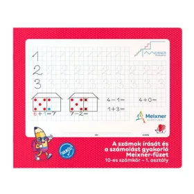   ICO Füzet, tűzött, négyzethálós, 245x295 mm, fekvő, 32 lap, 1. osztály, ICO "Süni Meixner", előnyomott