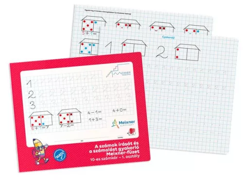 ICO Füzet, tűzött, négyzethálós, 245x295 mm, fekvő, 32 lap, 1. osztály, ICO "Süni Meixner", előnyomott