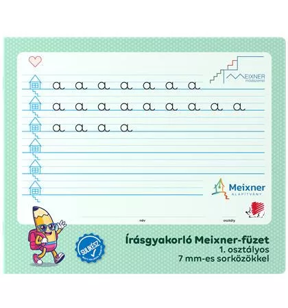 ICO Füzet, tűzött, 245x295 mm, fekvő, 32 lap, 1. osztály, ICO "Süni Meixner"