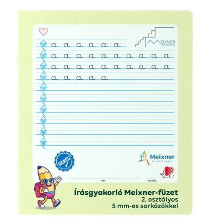 ICO Füzet, tűzött, 295x245 mm, álló, 32 lap, 2. osztály, ICO "Süni Meixner"