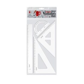   ICO Vonalzókészlet, műanyag, 4 darabos, ICO "Süni"