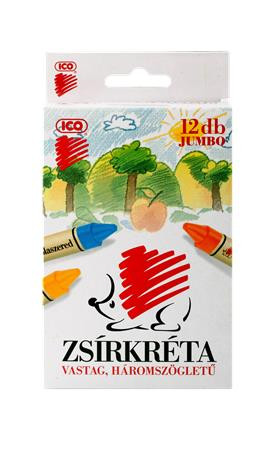 ICO Zsírkréta, vastag, ICO "Süni", 12 különböző szín