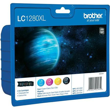 BROTHER LC1280XLBCMY Tintapatron multipack MFC J6910DW, BROTHER, b+c+m+y, 1*2400 o., 3*1200 o.