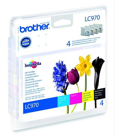 BROTHER LC970BCMY Tintapatron multipack DCP 135C, BROTHER, b+c+m+y, 1*350 oldal, 3*300 oldal