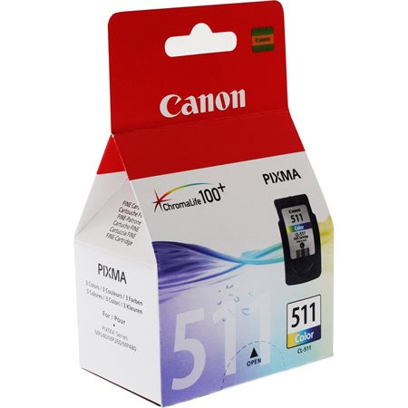 CANON CL-511 Tintapatron Pixma MP240, 260, 480 nyomtatókhoz, CANON, színes, 244 oldal