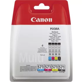   CANON CLI-571KIT Tintapatron multipack Pixma MG 5700, 6800, 7700 nyomtatókhoz, CANON, b+c+m+y, 4*7ml