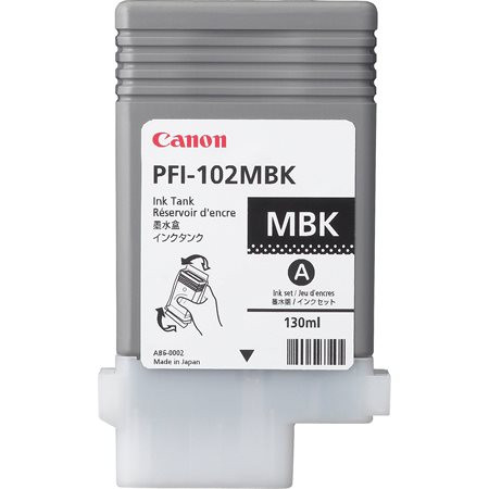 CANON PFI-102MB Tintapatron iPF500, 600, 700 nyomtatókhoz, CANON, matt fekete, 130ml