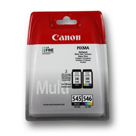 CANON PG-545/CL-546 Tintapatron multipack Pixma MG2450, MG2550 nyomtatókhoz, CANON, fekete, színes, 2*180 oldal