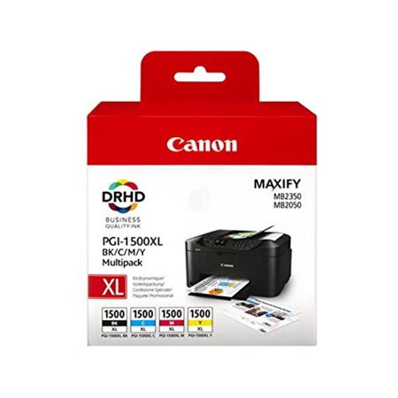 CANON PGI-1500XLKIT Tintapatron multipack Maxify MB2350 nyomtatóhoz, CANON, b+c+m+y, 34ml+3*12ml