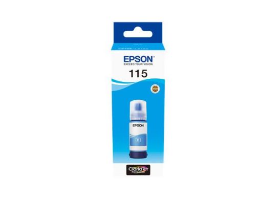 EPSON T07D24 Tinta, EcoTank L8160, L8180 nyomtatókhoz, EPSON, cián, 70 ml