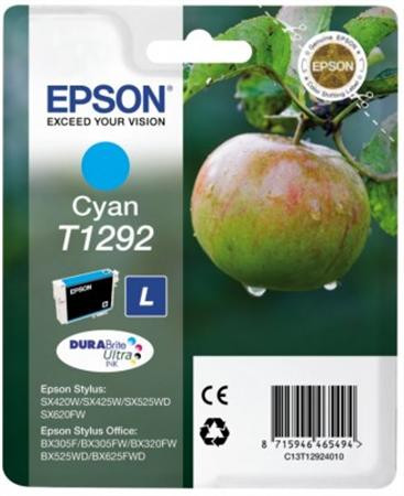 EPSON T12924011 Tintapatron Stylus SX420W, SX425W, SX525WD nyomtatókhoz, EPSON, cián, 7ml