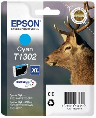 EPSON T13024010 Tintapatron Stylus Office SX620, BX320 nyomtatókhoz, EPSON, cián, 10,1ml
