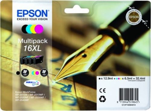 EPSON T16364010 Tintapatron multipack Workforce WF2540WF nyomtatóhoz, EPSON, b+c+m+y, 32,4ml