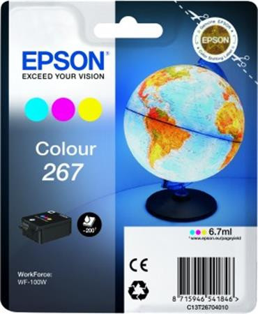 EPSON T2670 Tintapatron WorkForce WF-100W nyomtatóhoz, EPSON, színes, 6,7ml