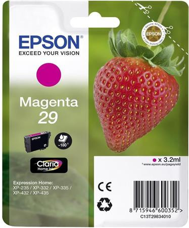 EPSON C13T29834010 Tintapatron XP235/332 nyomtatókhoz, EPSON, magenta, 3,2ml