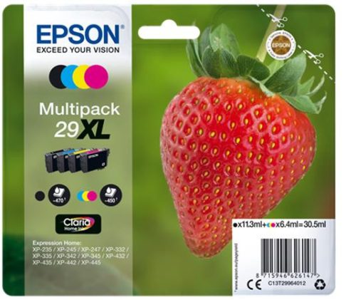 EPSON T29964012 Tintapatron multipack XP245 nyomtatóhoz, EPSON, b+c+m+y, 30,5ml