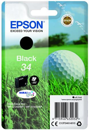 EPSON T34614010 Tintapatron WorkForce WF-3720DWF nyomtatóhoz, EPSON, fekete, 6,1 ml