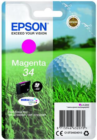 EPSON T34634010 Tintapatron WorkForce WF-3720DWF nyomtatóhoz, EPSON, magenta, 4,2 ml