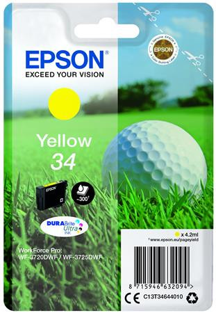 EPSON T34644010 Tintapatron WorkForce WF-3720DWF nyomtatóhoz, EPSON, sárga, 4,2 ml