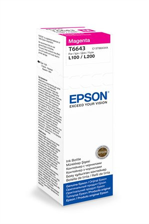 EPSON T66434A10 Tinta L100, 200mfp nyomtatókhoz, EPSON, magenta, 70ml