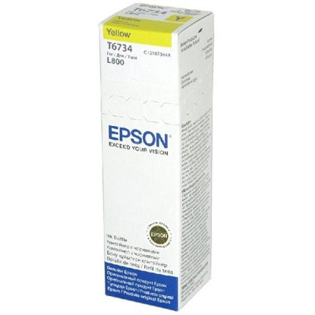 EPSON T67344A10 Tinta, L800 nyomtatóhoz, EPSON, sárga, 70ml