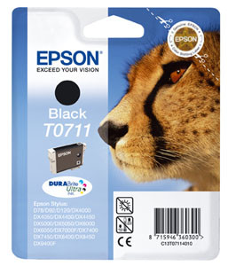 EPSON T07114011 Tintapatron Stylus D78, D92, D120 nyomtatókhoz, EPSON, fekete, 7,4ml