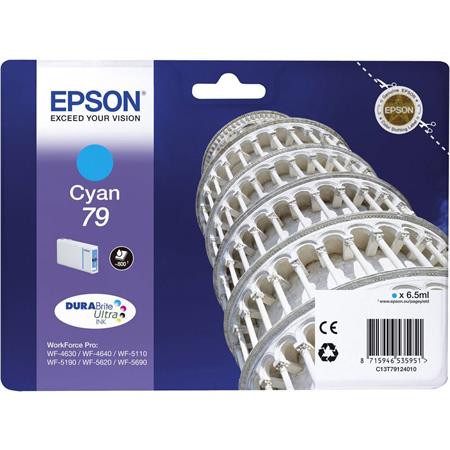 EPSON T79124010 Tintapatron Workforce Pro WF-5110, WF-5690 nyomtatókhoz, EPSON, cián, 0,8k