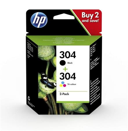 HP 3JB05AE Tintapatron multipack Deskjet 2620, 2630 nyomtatókhoz, HP 304, fekete+színes, 120+100 oldal