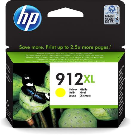 HP 3YL83AE Tintapatron Officejet 8023 All-in-One nyomtatókhoz, HP 912XL, sárga, 825 oldal