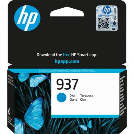 HP 4S6W2NE Tintapatron,  Officejet Pro 9120e, 9130e nyomtatókhoz, HP 937, cián, 800 oldal