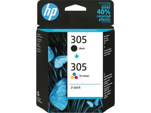 HP 6ZD17AE Tintapatron multipack Deskjet 2320,2710, 4120 nyomtatókhoz, HP 305, fekete, színes, 120+100 oldal