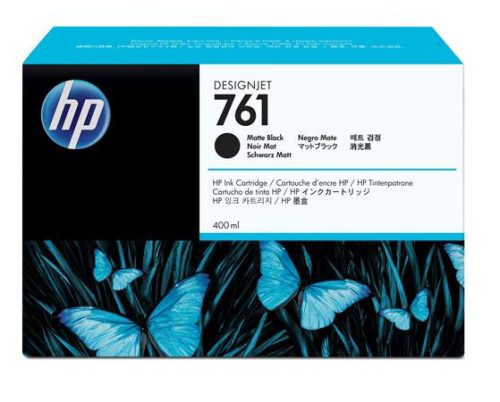 HP CM991A Tintapatron DesignJet T7100 nyomtatóhoz, HP 761, matt fekete, 400 ml