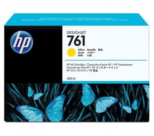 HP CM992A Tintapatron DesignJet T7100 nyomtatóhoz, HP 761, sárga, 400 ml